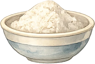 Bowl of flour for sourdough discard recipes