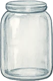 Clean empty glass jar