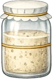 Marked starter jar showing doubled height