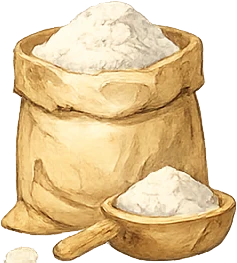 Unbleached flour for feeding starter